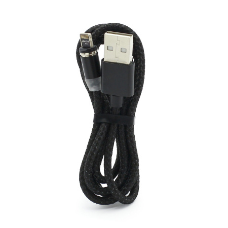 Кабель USB - Lightning USB Magnetic Cable (100 см/магнитный/плетеный) черный
