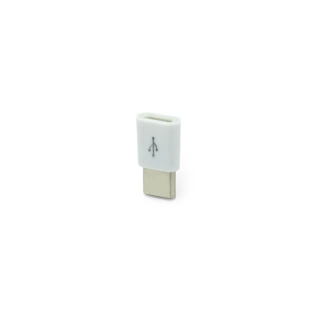 Переходник "OTG" вход micro USB выход Type-C тех.пак белый