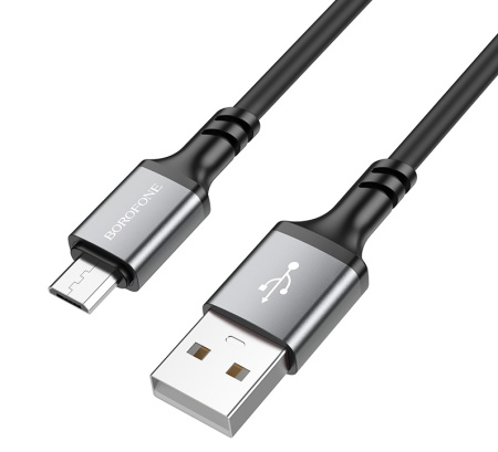 Кабель USB - Micro USB Borofone BX83 "Famous silicone" (2.4А, 100см) черный